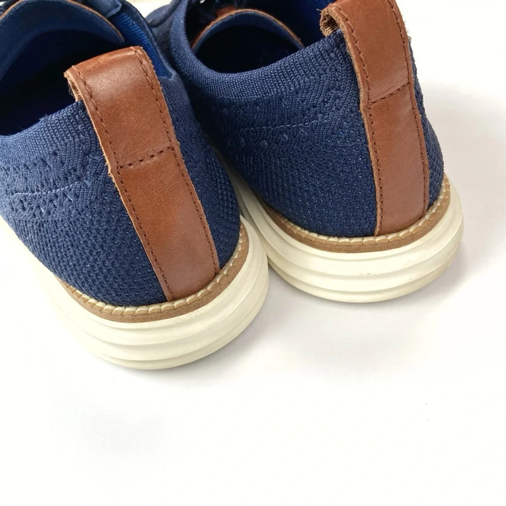 COLE HAAN Grand Evolution Stitchlite Oxford Navy Blue Work Classic 10 Mens Shoe